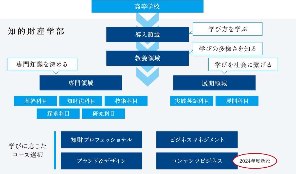 学びに応じたコース選択のイメージ