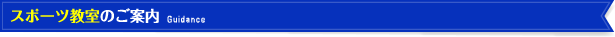 スポーツ教室のご案内