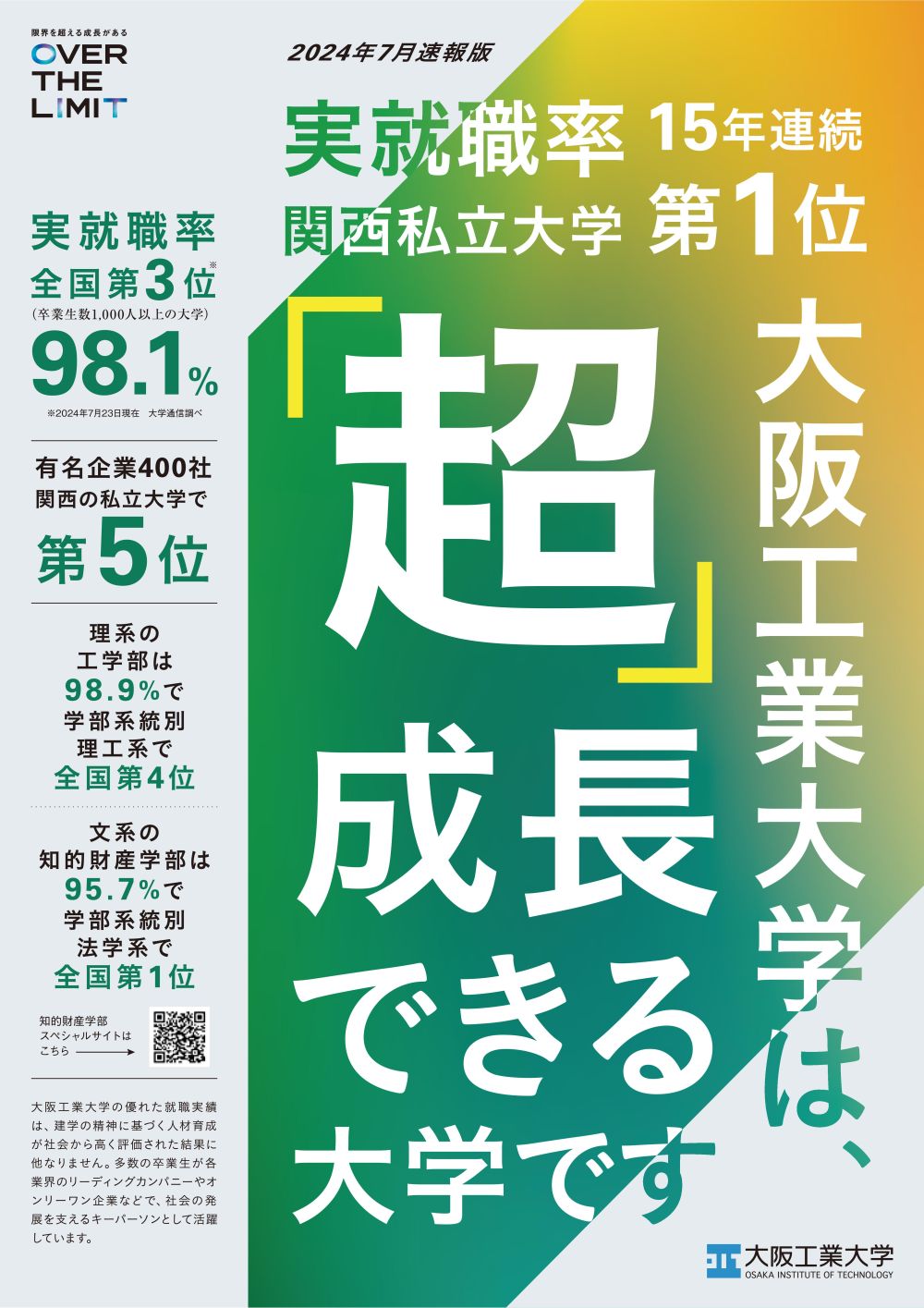 関西私大15年連続第1位の実就職率